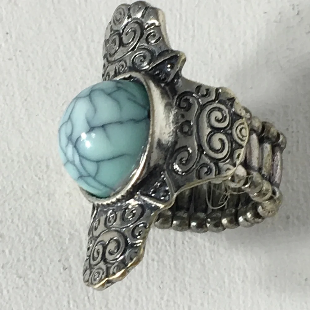 Chunky Faux Stone Stretchable Ring